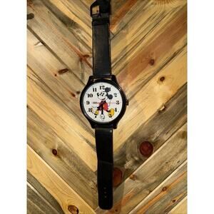 Mickey Wall Clock With Decorative Strap & Buckle From Disney By Lorus Seiko Rare